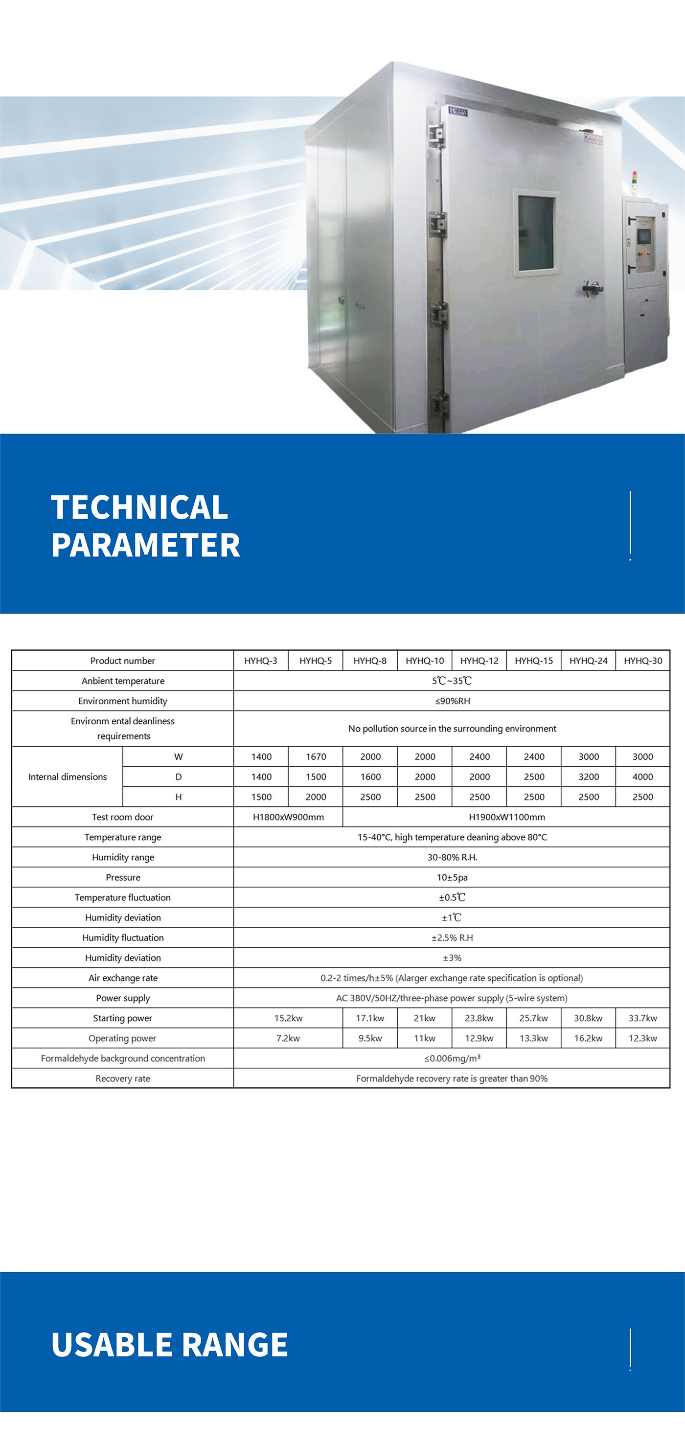 Walk-in formaldehyde emission environmental chamber (3) 拷贝