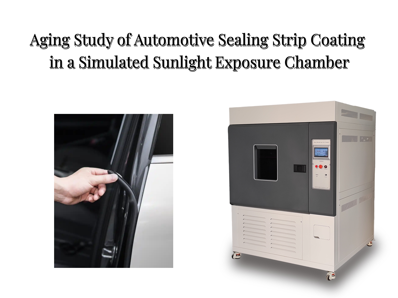 Aging Study of Automotive Sealing Strip Coating in a Simulated Sunlight Exposure Chamber