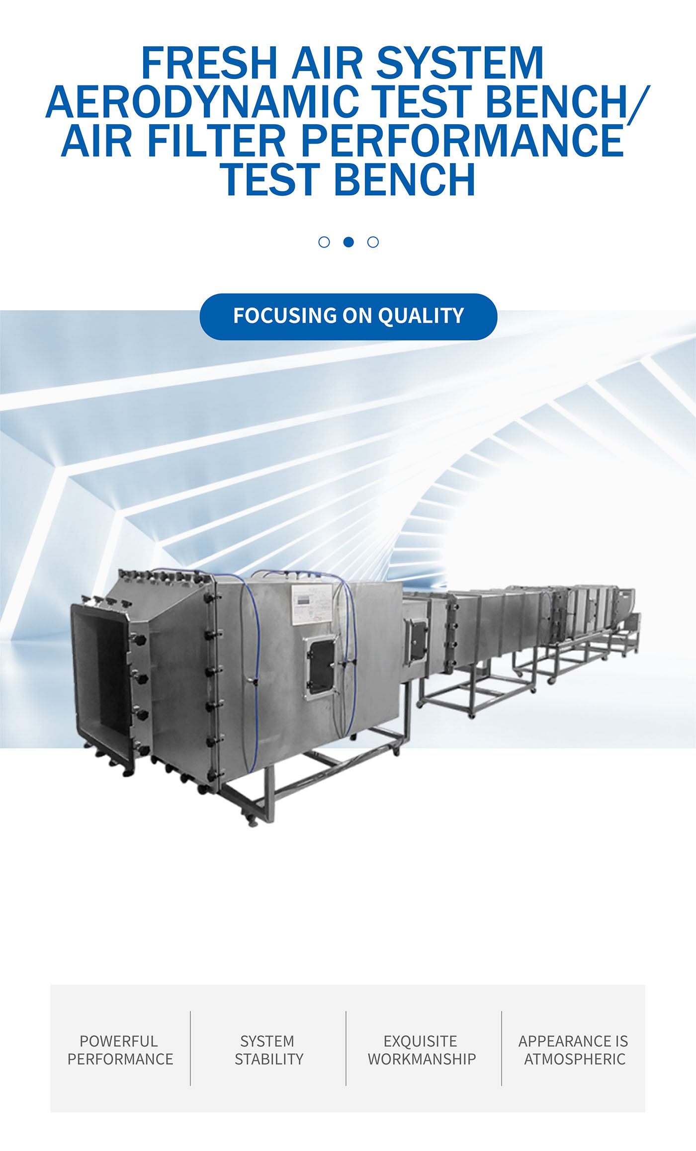 Fresh air system aerodynamic test benchair filter performance test bench (1)