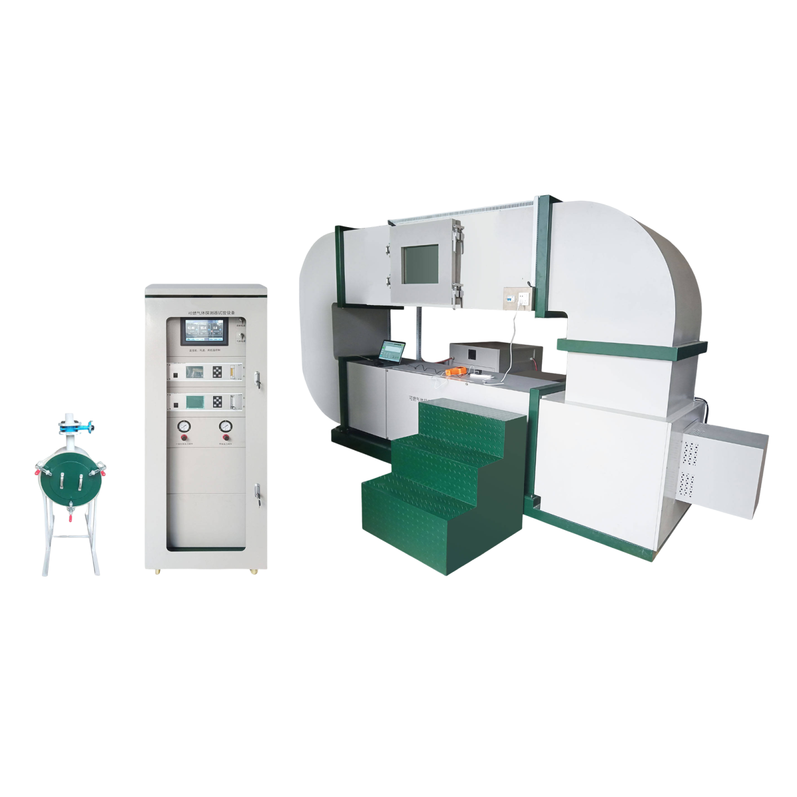 Combustible gas detector test chamber